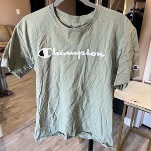Champion Olive Tee with Logo